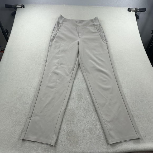 Athleta Pants Womens 10 Light Beige Endless High Rise Office Travel Pull On - Picture 2 of 15